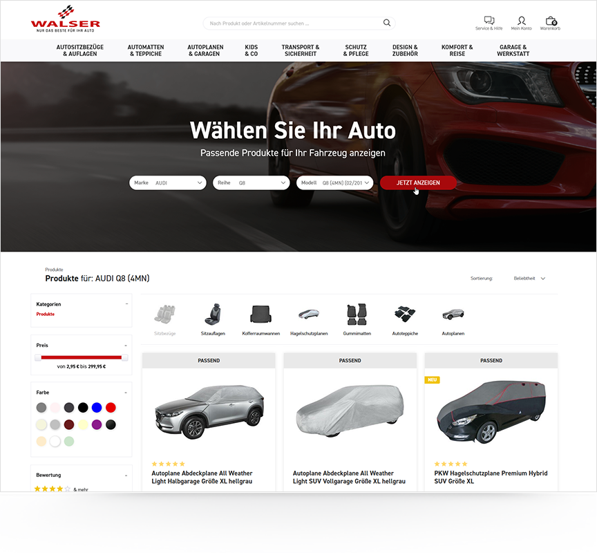 Walser Automotive Relaunch Shopware mit